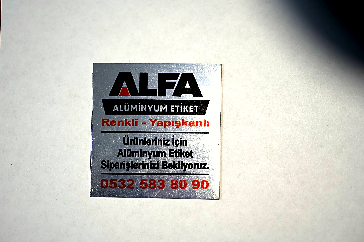 Alüminyum etiket örnek çalışması 9